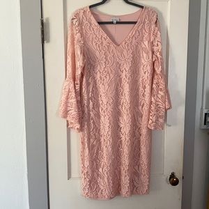 Blush Pink Lace Dress